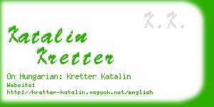 katalin kretter business card